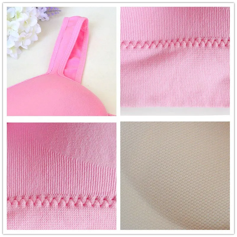 WANAYOU Sexy Women Push Up Sports Bra,6 Colors U-neck Wire Free Seamless Shakeproof Breathable Racerback Fitness Yoga Tops Vest