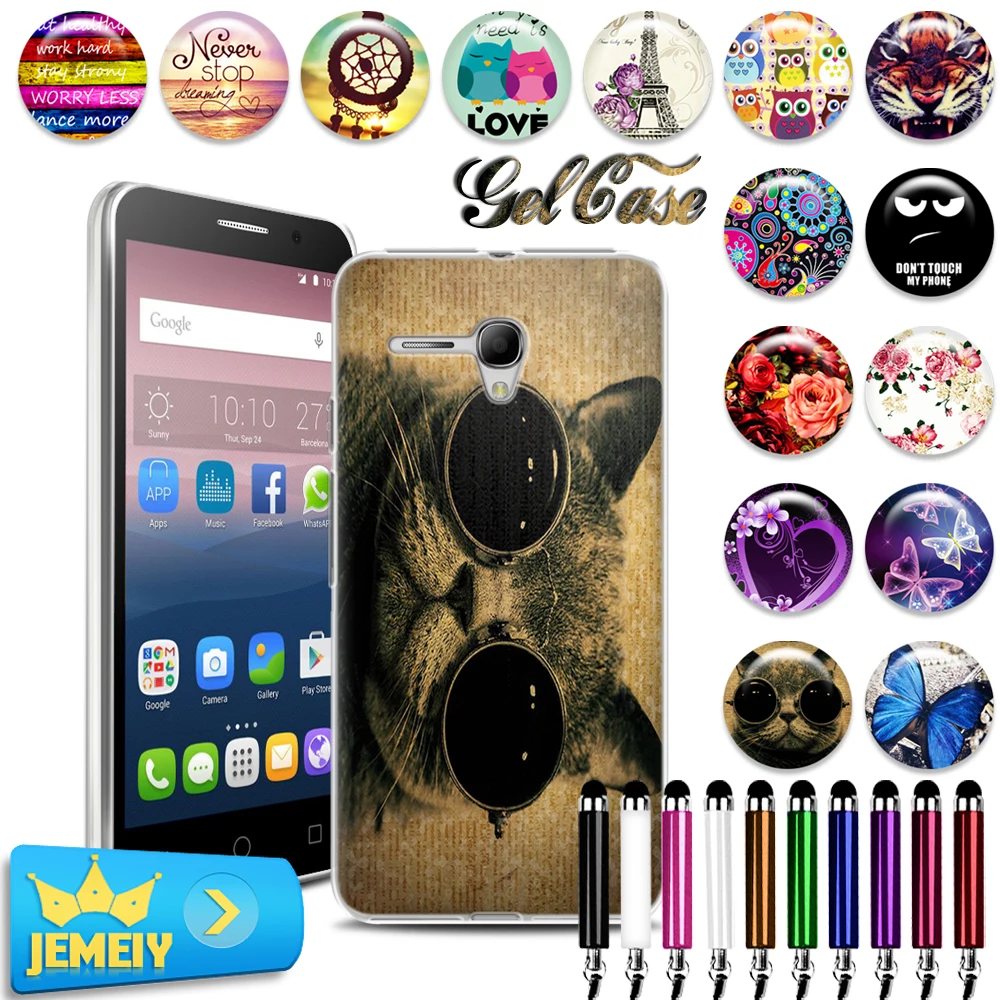Alcatel pop 3 5025D 5 печатных чехол для One Touch Pop 2 4 + 4S star 3g 4G ожесточенные XL hero 2C go play D1 4018