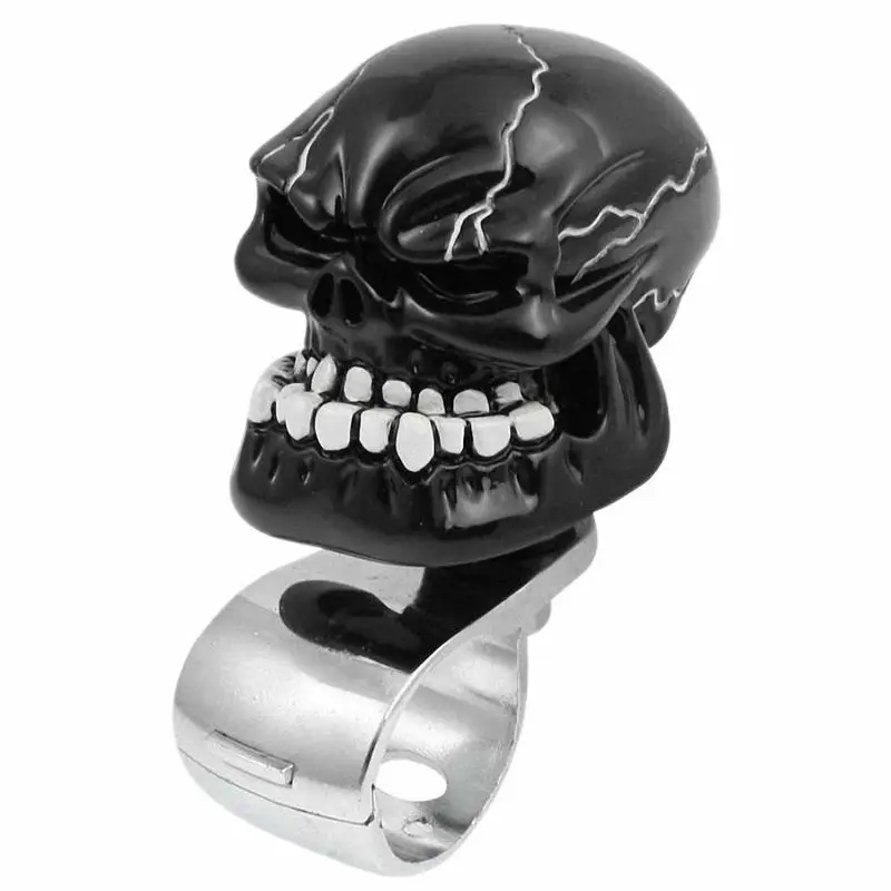 

Black Skull Head Car Steering Wheel Spinner Knob