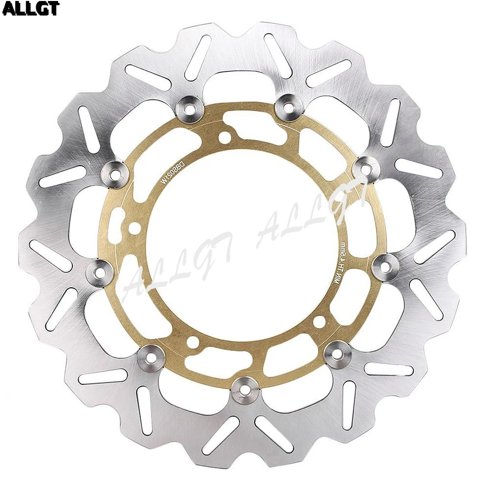 ALLGT золото спереди тормозные диски пригодный для YAMAHA 2005 2006 2007 2008 2009 2010 YZF R6 & 2011 R1 и