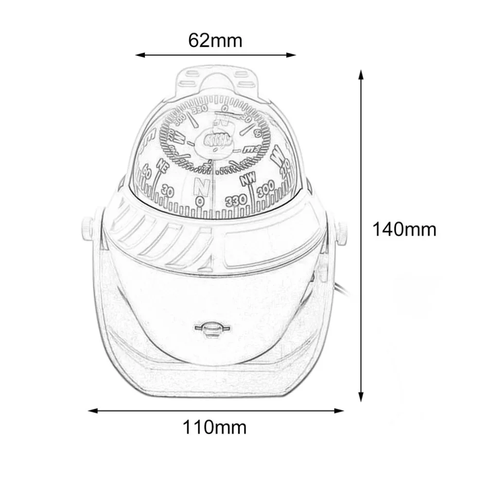 Bússola de Navegação de Posicionamento Posicionamento de Alta Acampamento ao ar Aotu Lc760 Livre Mar Navio Barco Marinha Militar Eletrônico Veículo Carro de Alta Precisão 8 High Quality Esporte e Lazer