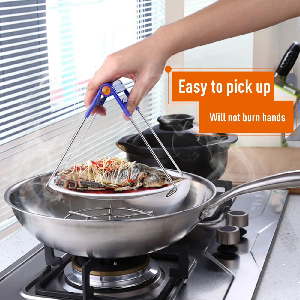 

Household Take Bowl Stainless Steel Clip Anti-scalding Bowl Clip Device Multi-Function Cup Holder Kitchen Take-up Take Tray Clip