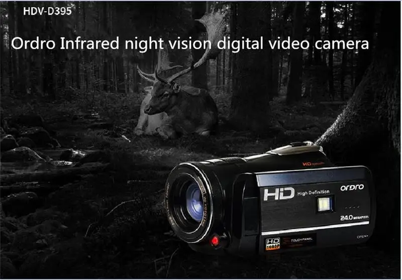 ORDRO HDV-D395 портативные видеокамеры ночного видения Full HD 1080P 18X3," сенсорный экран цифровая видеокамера регистратор DV Wifi