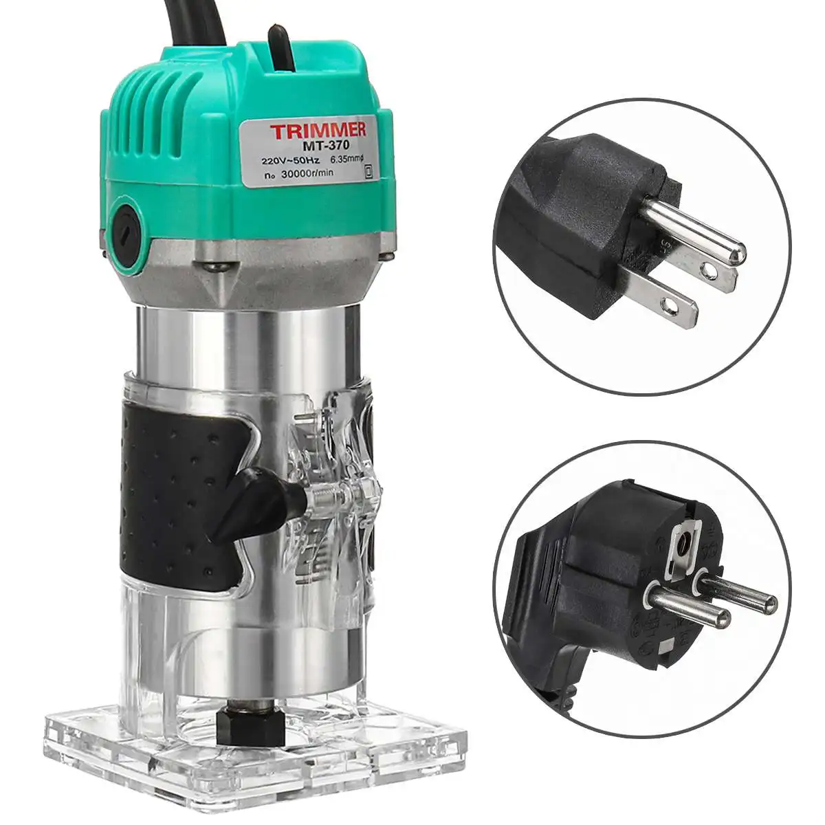 1/4 Inch 2200W Woodworking Electric Trimmer Wood Milling Engraving Slotting Trimming Machine Hand Carving Machine Wood Router