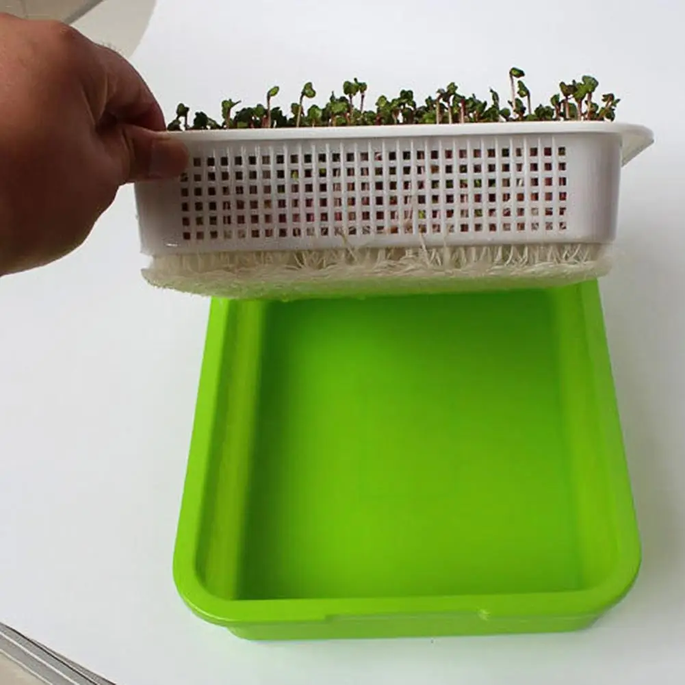 Hydroponics Seedling Tray Sprout Plate Hydroponics System To Grow Nursery Pots Tray Vegetable Seedling Pot Plastic Nursery Tray