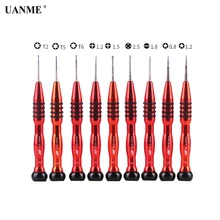 UANME 1 шт. T2 T5 T6/Phillips 1,2 1,5 2,5/1,8 шлицевая/0,8 1,2 пятиконечная Прецизионная отвертка для iPhone, телефонов, ПК, инструмент для ремонта