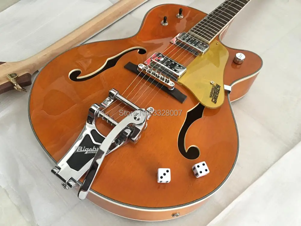 

custom shop Orange model G 6120 model;chrome hardware;free shipping