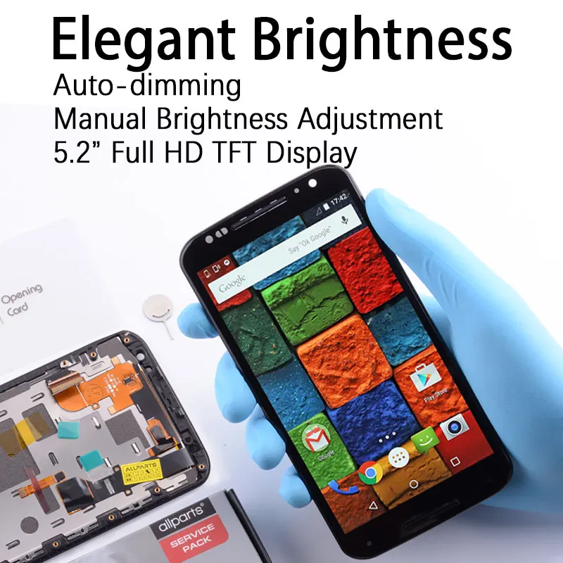 Продажа AMOLED Дисплей для Motorola Moto X2 LCD в сборе с тачскрином на рамке Оригинал черный белый