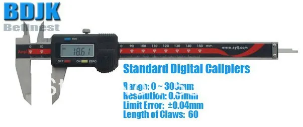 

0~300mm Standard Digital Caliper / Caliper / Measuring Tool / Instrument with 0.04mm Limit Error