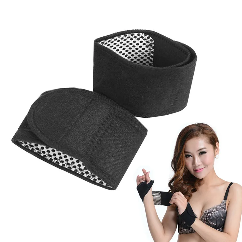 1Pair Self-heating Wristband Protect Wrist Magnetic Self Heating Wrist Brace Sports Protection Wrist Belt Bracers #2d24 (5)