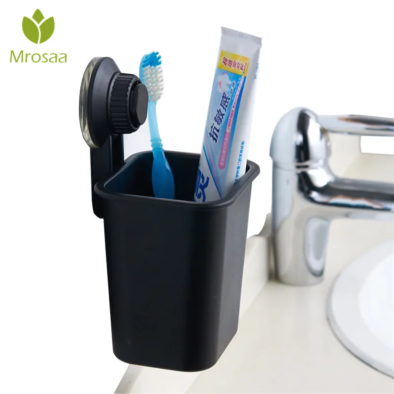 

Multi-function Toothpaste & Toothbrush Holder Powerful Suction Cup Wall Mounted Toothbrush Rack Bathroom Tooth Brushing Supplies