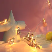 1,5 м 10 светодио дный Рождественские огни строку ананас лампы строка украшения Свадебная вечеринка Декор открытый Крытый дерево Haning освещения