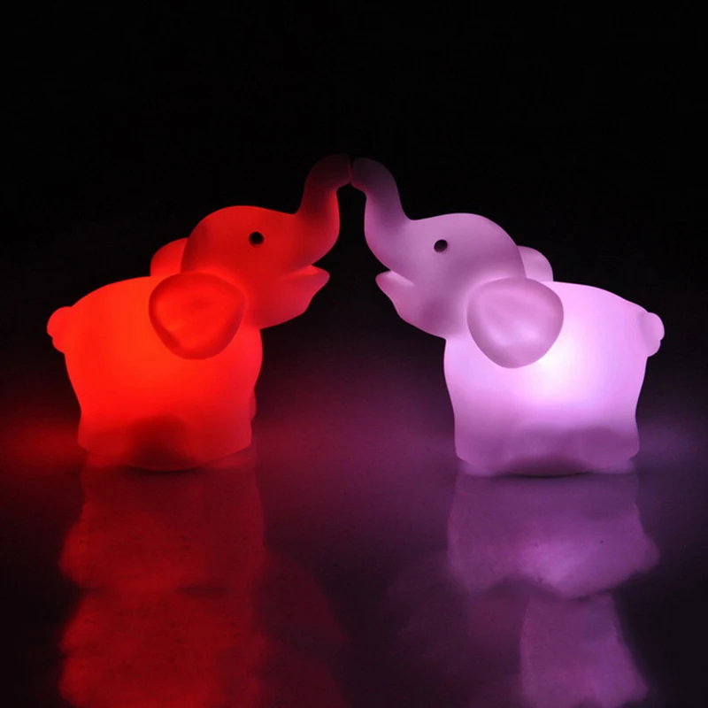 

7 Color Changing Animal LED Night Lights Lamp With Battery Baby Bedroom Decoration Dolls Party Holiday Table Lamp
