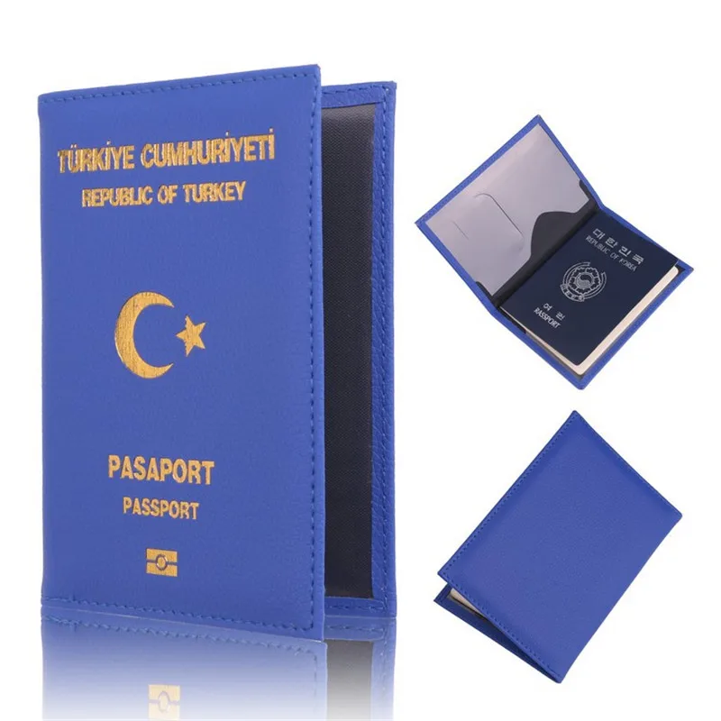 

Travel World Turkey Passport Holder Ticket Document Protector Cover Case Bag Walle Pu Leather Wallet Business Passport Case