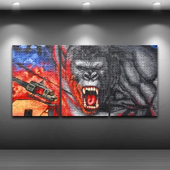 

Apes Scrawl wall art picture Artistic Printed Drawing on Canvas Spray Oil Painting Decoration Home Printed Framed Decor TP0020
