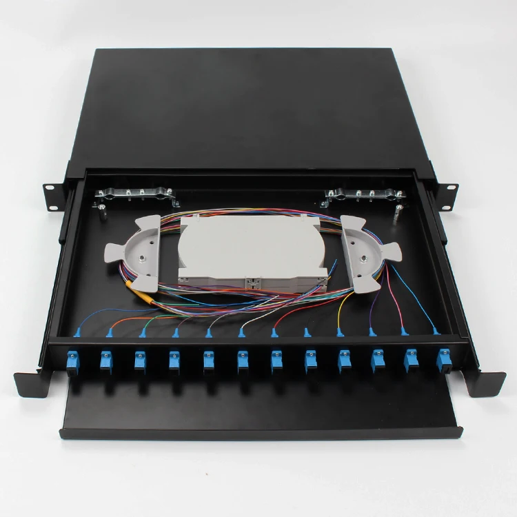 

Fiber termination box patch panel optical distribution frame ODF for SC 12 core pigtail