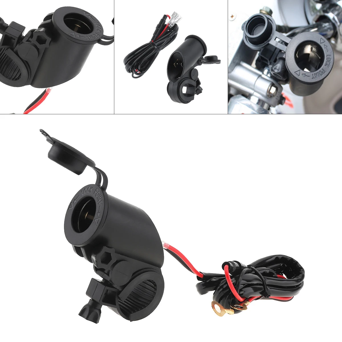 

Universal Motorcycle Car Charger Black 12V to 5V Dual USB Faucet Car Phone Charger adapter Fit for Motorcycle Motorbike