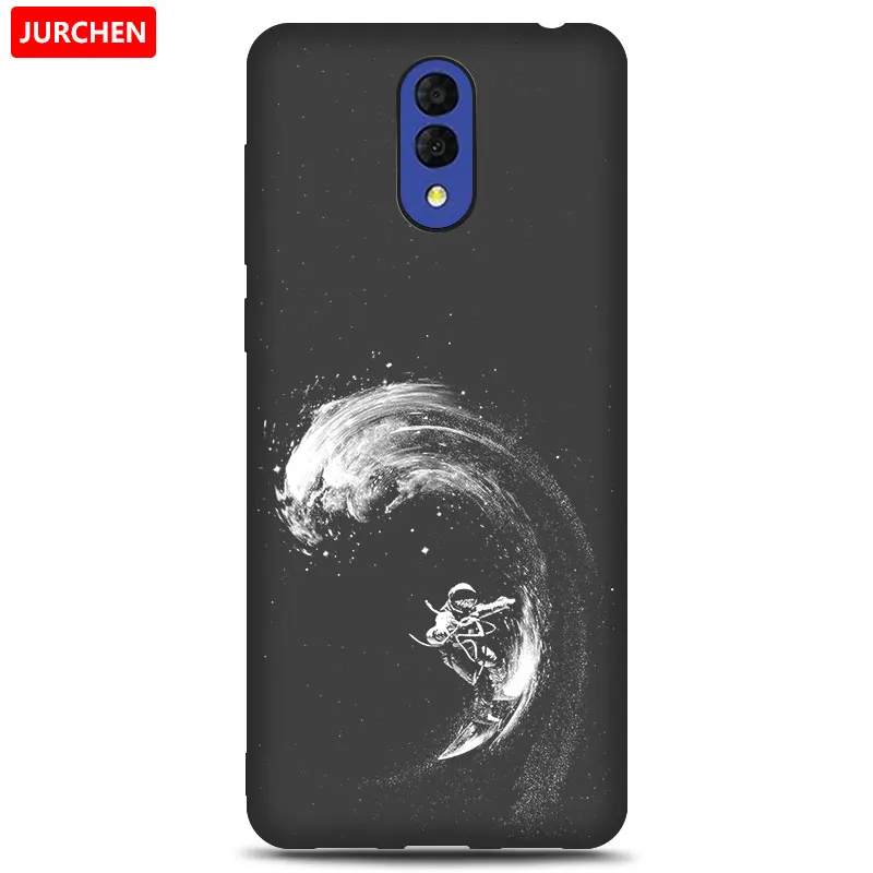 JURCHEN Case For Alcatel 3L Case Soft Tpu Silicone Back Cover For Alcatel 3L 3 L Case Cover Funda Printing Bag Cartoon - Цвет: 4