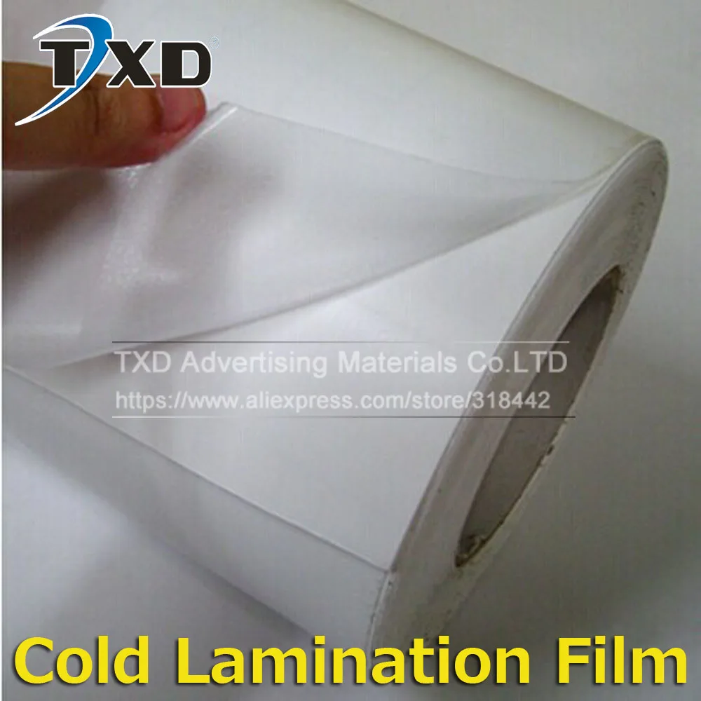 

1 Roll 1.52x50M (60"X164') Glossy /Matt PVC Cold Laminating Film Gum Photo for Cold Lamintor Solvent printing lamination film