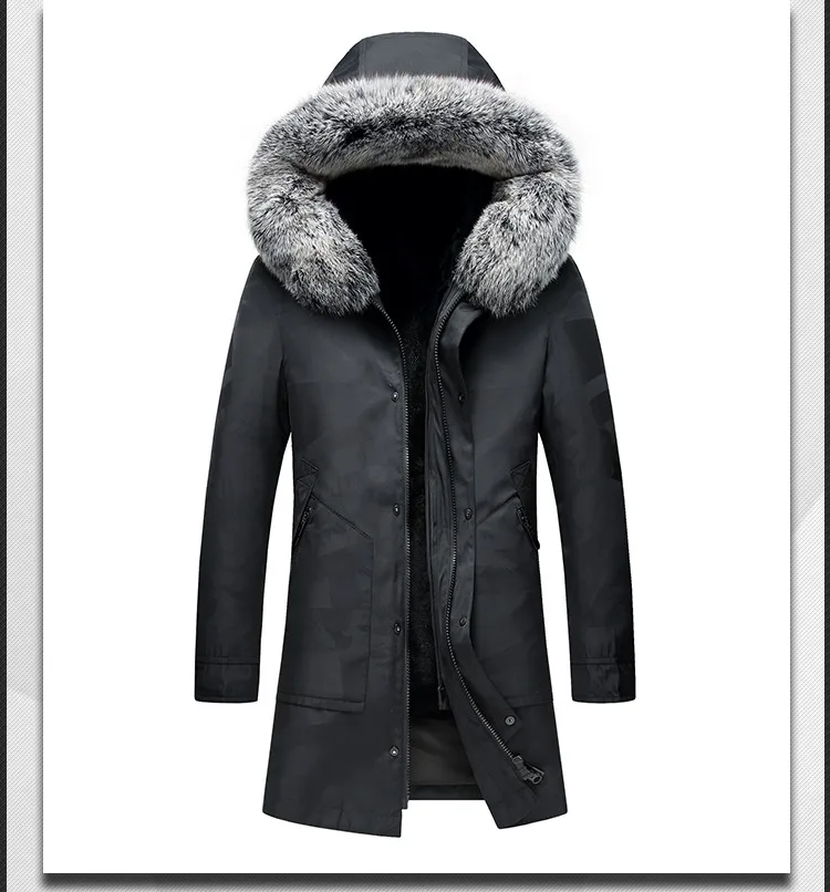 KOLMAKOV/зимние пуховые пальто для мужчин, s меховая парка с капюшоном, мужские куртки, пальто со съемным пухом, пальто, парки, теплая верхняя одежда для мужчин