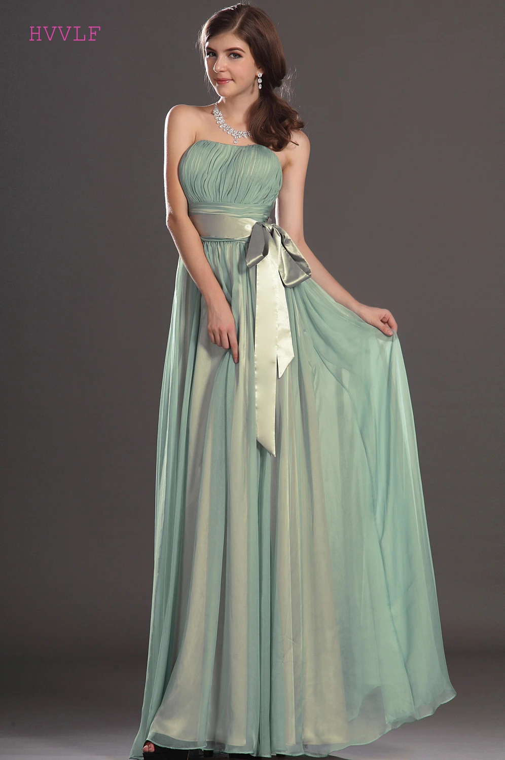 Mint Green Cheap Bridesmaid Dresses Under 50 A line Sweetheart Chiffon