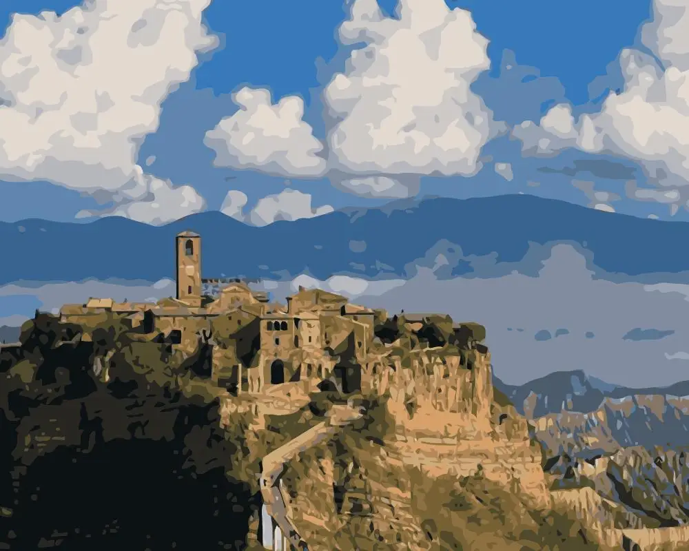 MaHuaf-580 Bailuiori Austria Italy landscape painting by numbers on canvas for living room wall home decor 