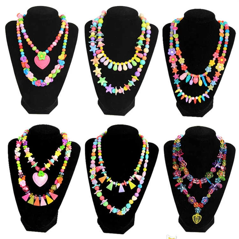 Diy Beads Toys for Kids Children Handmade Necklaces Bracelets Beads Jewelry Making Kit Set Kids Educational Toys Girls Gift