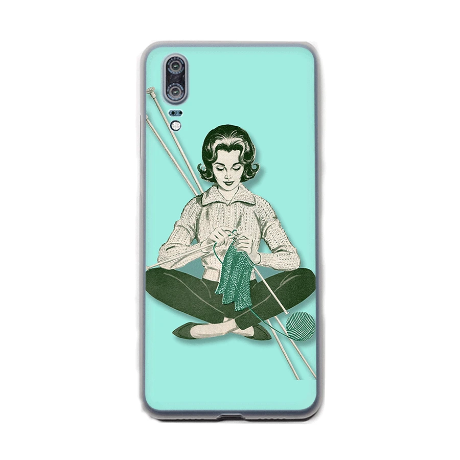 Чехол для телефона с вязаным рисунком овцы Huawei P8 P9 P10 P20 P30 Lite Pro P Smart мягкие чехлы из