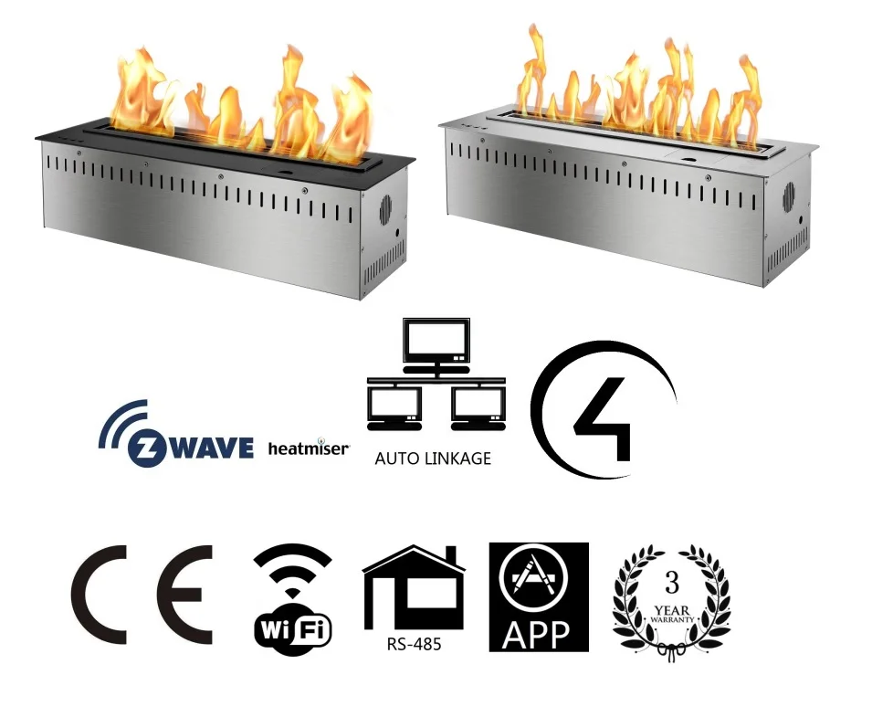 

Inno livinfg fire 48 inch automatic remote control bio ethanol fireplace heater insert