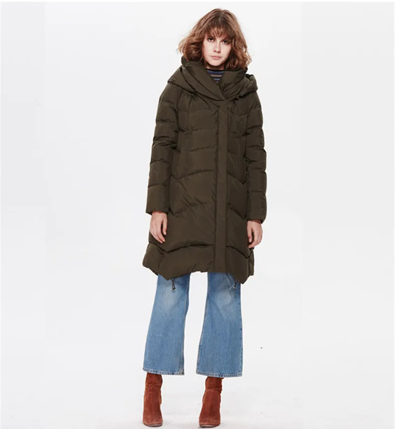 AYUNSUE, высокое качество, зимнее пальто для женщин, белый утиный пух, куртка с подкладкой, Женская парка с капюшоном, женские пальто, Abrigos Mujer WXF339