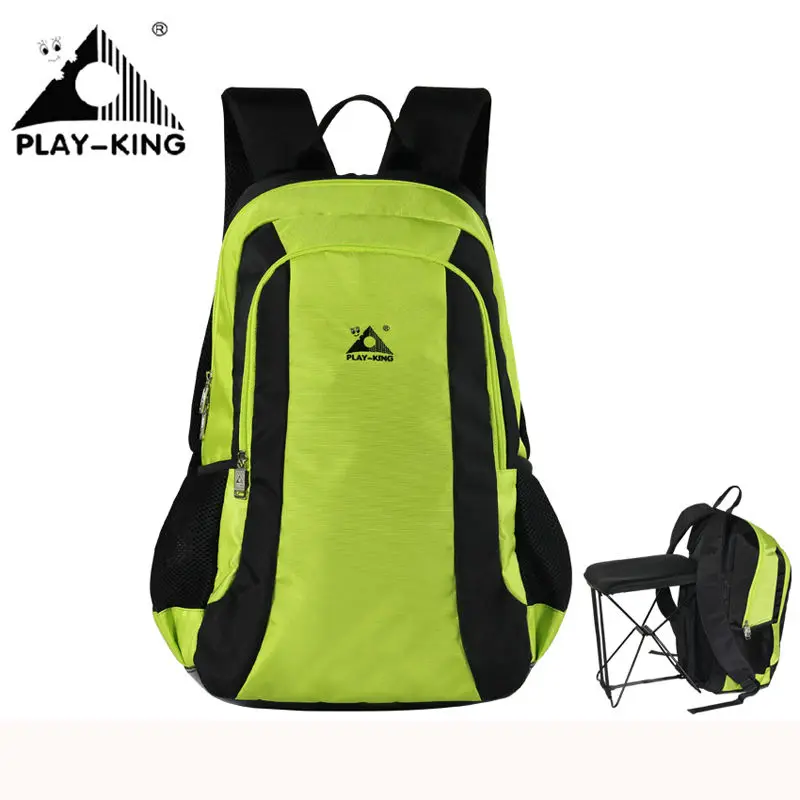 ELOS-PLAYKING рюкзак для отдыха на природе, походный рюкзак для путешествий, женский водонепроницаемый рюкзак для охоты, рыбалки, складной мужской рюкзак на стул - Цвет: Green Color