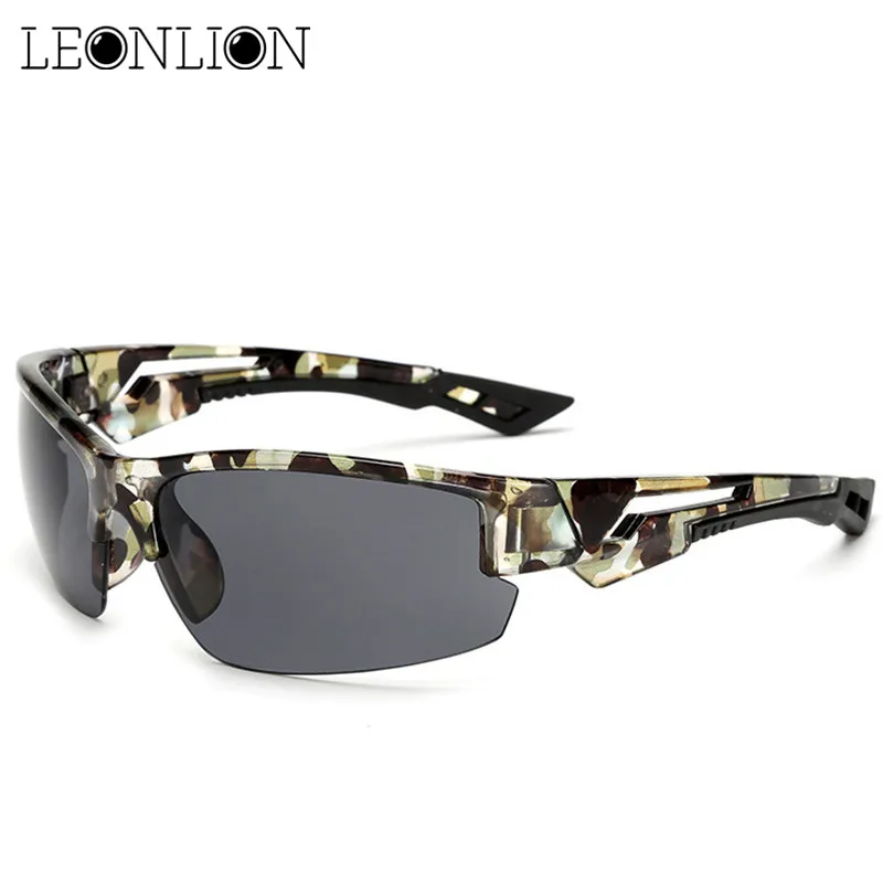 LeonLion 2023 Vintage Outdoor Camouflage Sunglasses Men Classic Fishing Travel Sun Glasses UV400 Glasses Masculino