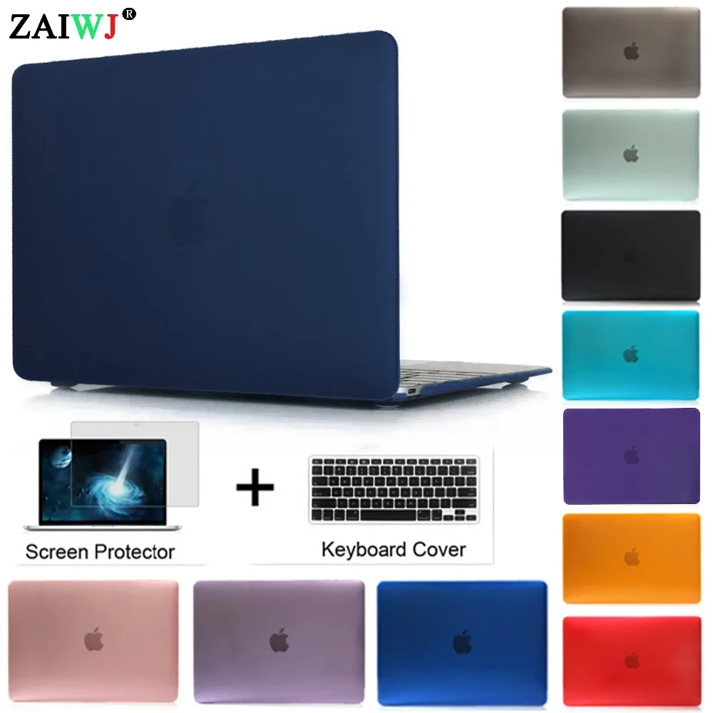 

ZAIWJ Laptop bag Case For MacBook Air Retina Pro 11 12 13 15 for Mac book 2018 New Pro 13 15 inch with Touch Bar + Keypad Cover