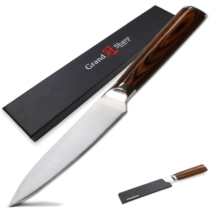 5 дюймов кухонный хозяйственный нож немецкий DIN1.4116 кухонные ножи из нержавеющей стали кухонные инструменты с подарочной коробкой Grandsharp