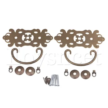 

2x 11.7x6cm Bronze Swing Drop Pull Handles for Cabinet Cupboard Hardware