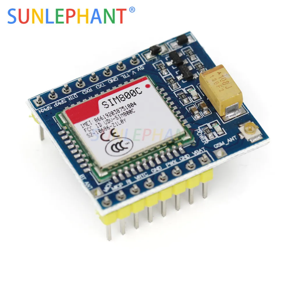SIM800C GSM GPRS модуль 5 В/3 3 в TTL макетная плата IPEX с Bluetooth и TTS для Arduno STM32 C51|Интегральные