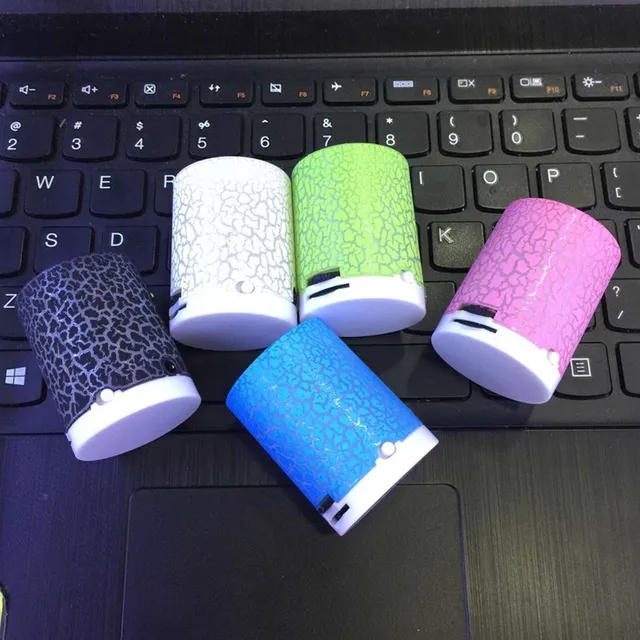 Ollivan Portable Mini Speakers HandsFree LED Speaker Support TF Card Stereo Sound Music Speaker crack Loudspeaker MP3 Player