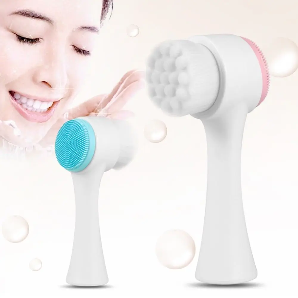 Double Sides Multifunctional Silicone Facial Cleansing Brush Portable