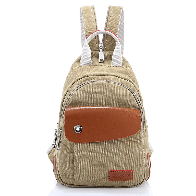 

Fashion Multifunctional Canvas Backpack Leisure  Laptop Messenger Bag Three Men and Women with Chest Packs