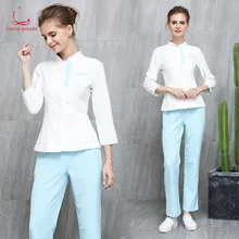 Семиточечный рукав пластическая хирургическая Больничная медсестры одежда эластичный косметолог рабочая одежда спа оздоровительный Рабочая одежда