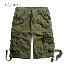Rlyaeiz мужские шорты летние камуфляжные военные шорты для отдыха мужские хлопковые Свободные повседневные армейские Короткие штаны Masculino