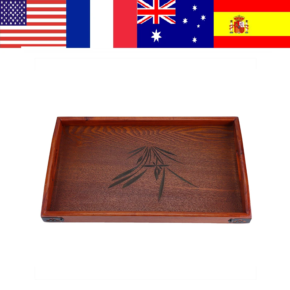Buy Wood Serving Trays tea Water Drinks Tray Wooden
