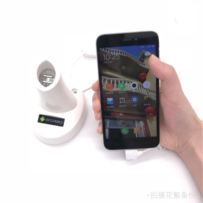 

smartphone retails security display remote control anti theft alarm holder stand with charge function