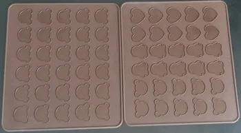 

3Pcs 2Types Bear love type and Bear Shape Cake Silicone macaron Mould Mat For Bakeware Cake Cutter Plunger Tool Supply