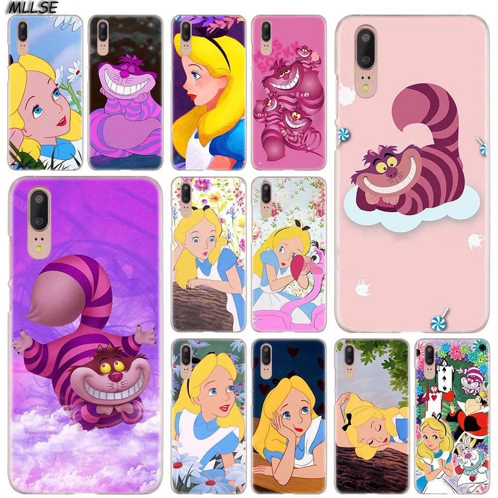 

Alice in Wonderland Cartoon Fashion Hard Case Cover for Huawei P30 P20 P10 P9 P8 Lite 2017 P30 P20 Pro Mini P Smart 2019 Cover