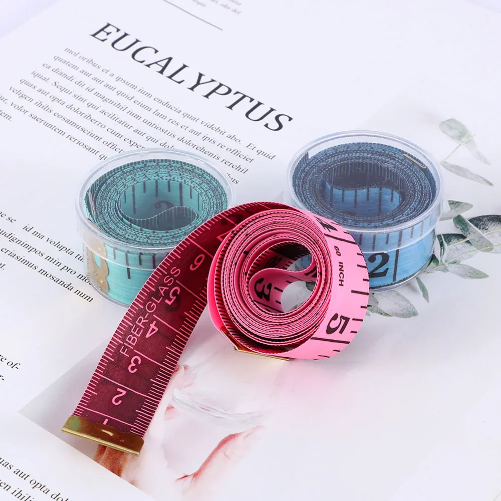 

1.5m/60" Body Measuring Ruler Sewing Tailor Tape Measure Soft Flat Sewing Ruler Meter Sewing Measuring Tape Random Color