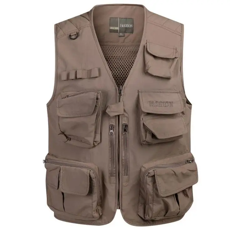

2018 Autumn Men's Photographer Vest Multi-Pockets Mesh Vests Coats Shooting Waistcoat Walking Travel Sleeveless Jacket L-4XL