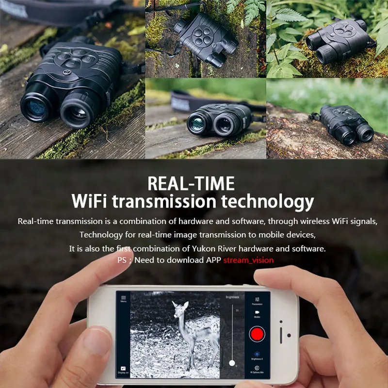 Yukon Signal N340 RT цифровой Монокуляр ночного видения Невидимый ИК Wi-Fi прямая трансляция через iOS/Android ночное видение охотничье снаряжение