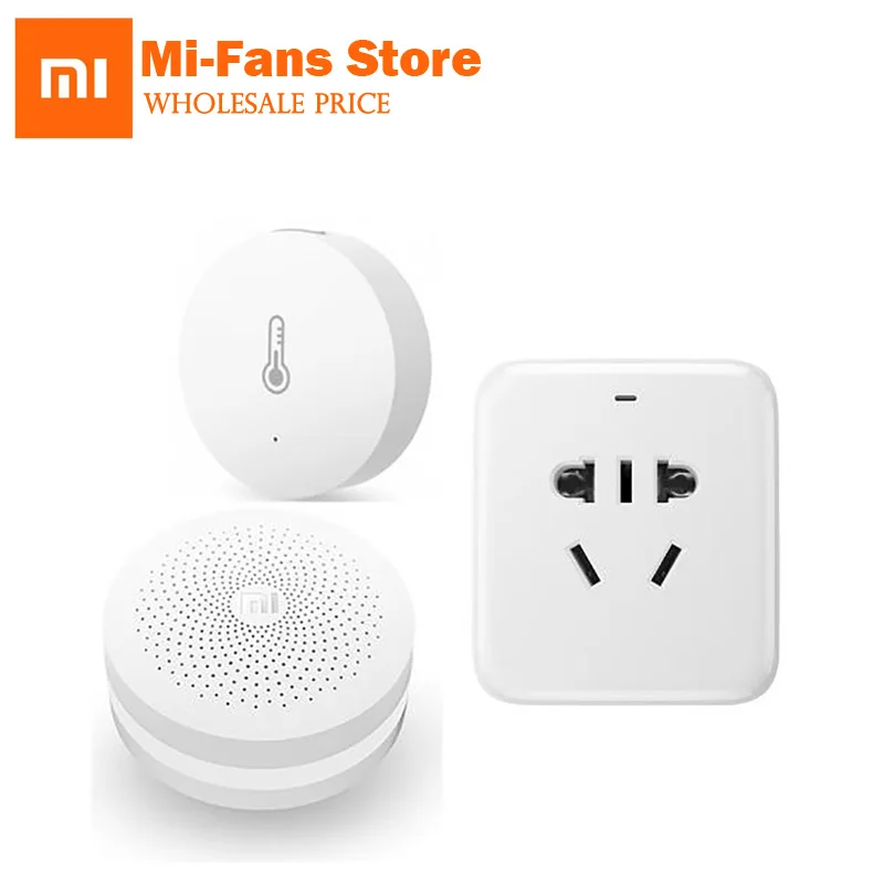 Xiaomi 3 в 1 датчик температуры и влажности/умная розетка WiFi Пульт дистанционного управления/домашний Многофункциональный шлюз Android IOS APP