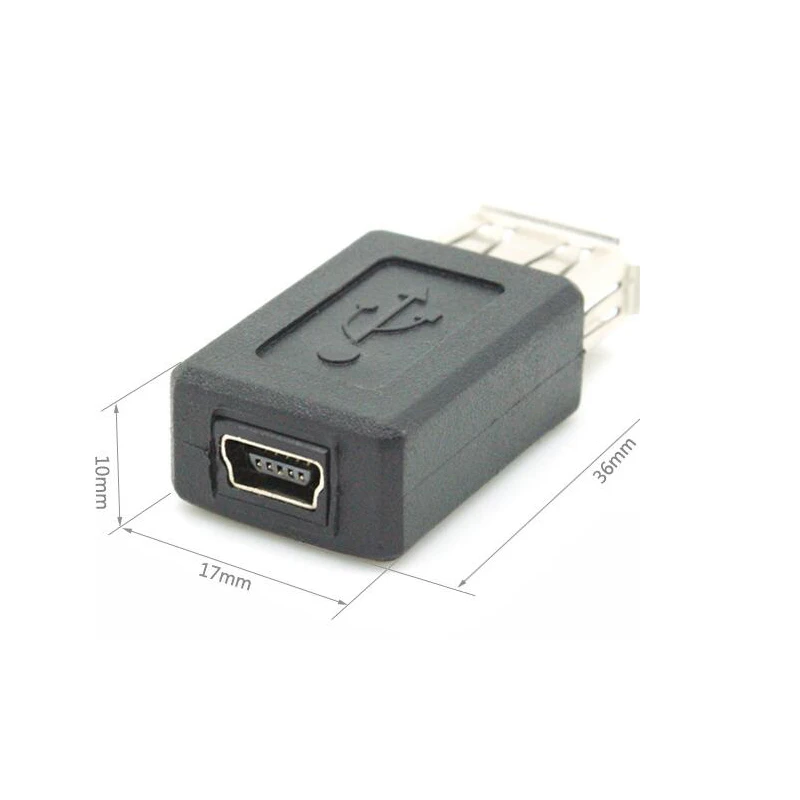 Адаптер с USB mini usb-адаптер USB 2,0 Женский к мини-B 5-ти штырьковый гнездовой адаптер